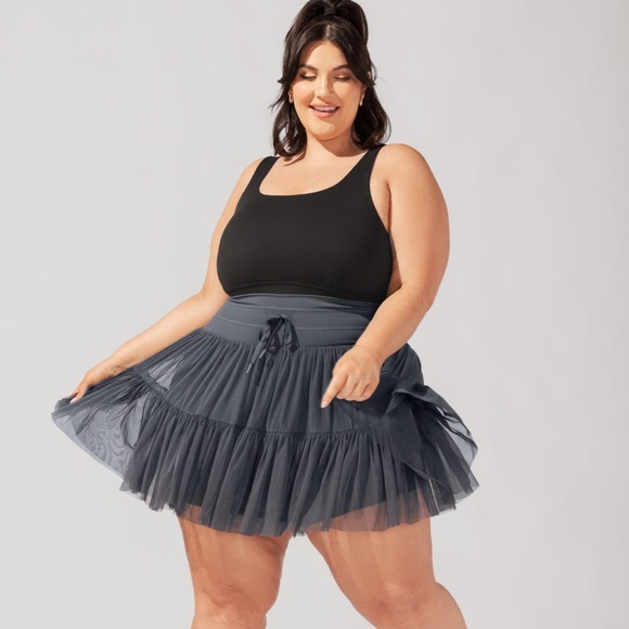 POPFLEX Dresses & Skirts - Popflex Pirouette Skort - Smoky Grey